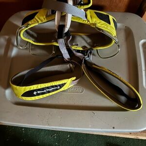 Black Diamond Yellow and Black Climbing Harness